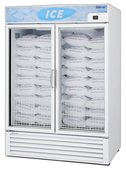 Turbo Air TGIM-49W-N 54" Indoor Ice Merchandiser w/ Bottom Mount Compressor - Glass Door, 115v - Donut-Equipment.com
