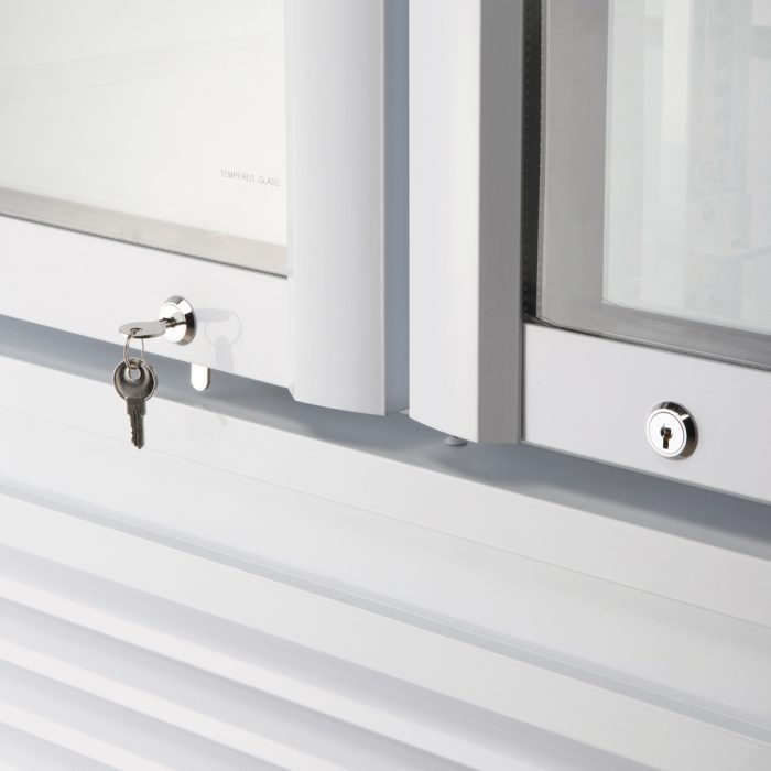 Turbo Air TGM-72SD-N 78" White Super Deluxe Glass Door Refrigerator – Three Swing Doors, LED Lighting, 115v - Bakery Wholesalers