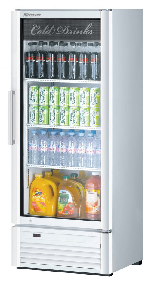 Turbo Air TGM-12SD-N6 26" White Super Deluxe Countertop Refrigerator w/ Glass Swing Door – LED Interior, Front Access, 115v - Bakery Wholesalers