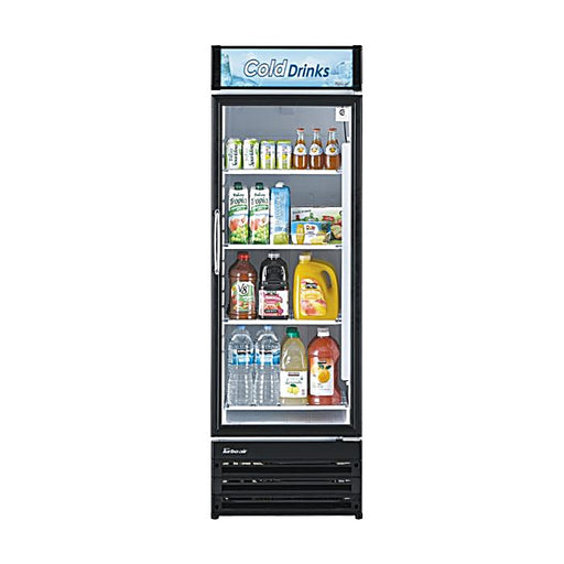 Turbo Air TGM-14RV-N6 24" Glass Door Merchandiser Refrigerator – One Section, Swing Door, LED Interior Lighting, 115v - Donut-Equipment.com