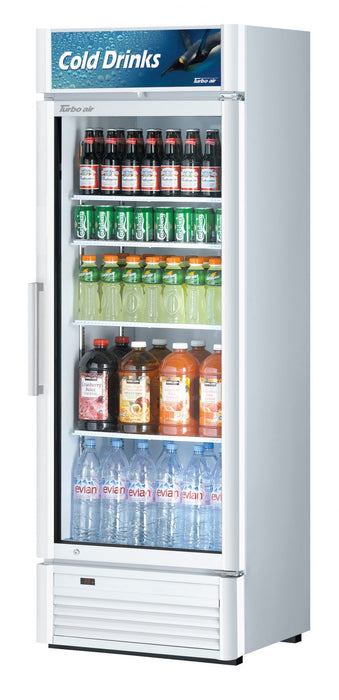 Turbo Air TGM-15SD-N6 27" White Super Deluxe Countertop Refrigerator w/ Glass Swing Door – LED Lighting, Front Access, 115v - Bakery Wholesalers