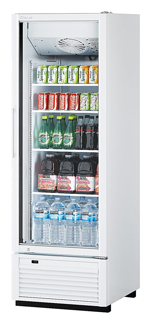 Turbo Air TGM-23SDH-N6 27" White Super Deluxe Glass Door Refrigerator – Hinged Door, LED Lighting, 115v - Donut-Equipment.com
