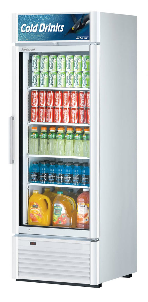 Turbo Air TGM-23SD-N6 27" White Super Deluxe Glass Door Refrigerator – LED Lighting, Front Access, Swing Door, 115v - Bakery Wholesalers