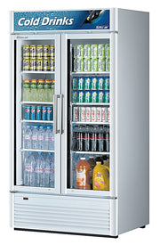 Turbo Air TGM-35SD-N 39 1/2" White Super Deluxe Glass Door Refrigerator – Two Swing Doors, LED Lighting, 115v - Donut-Equipment.com