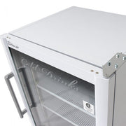 Turbo Air TGM-5SDB-N6 25" Black Super Deluxe Countertop Refrigerator w/ Glass Swing Door – Front Access, LED Lighting, 115v - Donut-Equipment.com