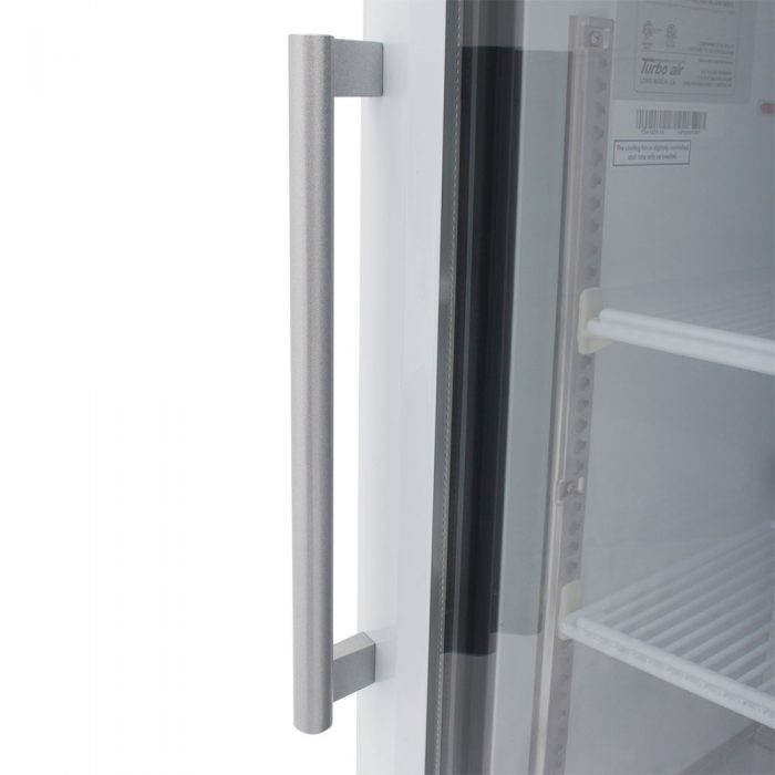 Turbo Air TGM-5SD-N6 25" White Super Deluxe Countertop Refrigerator w/ Glass Swing Door – Front Access, LED Lighting, 115v - Bakery Wholesalers