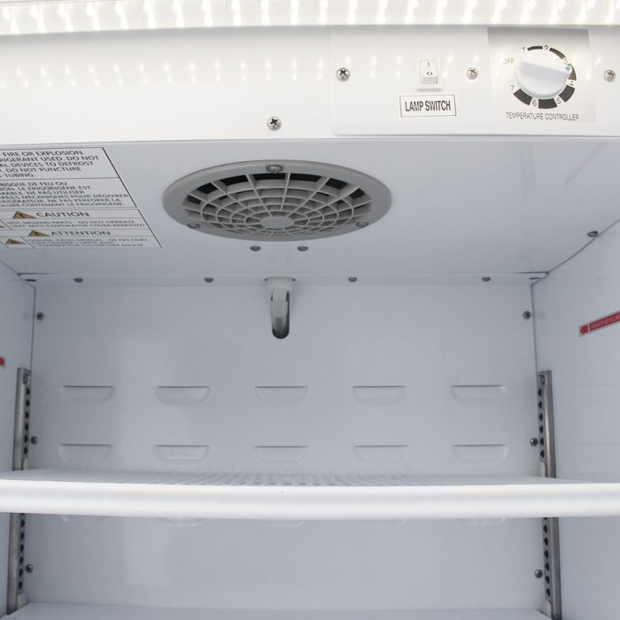 Turbo Air TGM-5SDB-N6 25" Black Super Deluxe Countertop Refrigerator w/ Glass Swing Door – Front Access, LED Lighting, 115v - Bakery Wholesalers