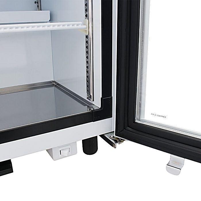 Turbo Air TGM-5SDB-N6 25" Black Super Deluxe Countertop Refrigerator w/ Glass Swing Door – Front Access, LED Lighting, 115v - Donut-Equipment.com