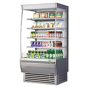 Turbo Air TOM-36DXS-N 36" Stainless Steel Extra Deep Vertical Open Display Case with (5) Levels, 115v - Donut-Equipment.com