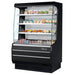 Turbo Air TOM-40MB-N 39" Black Vertical Open Air Cooler – 4 Levels, 115v - Bakery Wholesalers