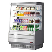 Turbo Air TOM-40MS-N 39 1/8" Stainless Steel Vertical Open Air Cooler – 4 Levels, 115v - Donut-Equipment.com