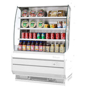 Turbo Air TOM-40MW-N 39" White Vertical Open Air Cooler – 4 Levels, 115v - Donut-Equipment.com