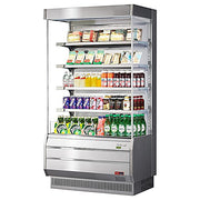 Turbo Air TOM-40S-N 39" Vertical Open Air Cooler w/ (5) Levels – Stainless Steel Exterior, 115v/1ph - Donut-Equipment.com