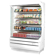 Turbo Air TOM-50W-N 51" Vertical Open Air Cooler w/ (5) Levels – White Exterior, 115v - Donut-Equipment.com