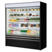 Turbo Air TOM-72EB-N 72" Black Vertical Open Air Cooler w/ (5) Levels, 220v/1ph - Bakery Wholesalers