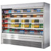 Turbo Air TOM-96ES-N 92 7/8" Stainless Steel Vertical Open Air Cooler with (5) Levels, 220v/1ph - Bakery Wholesalers