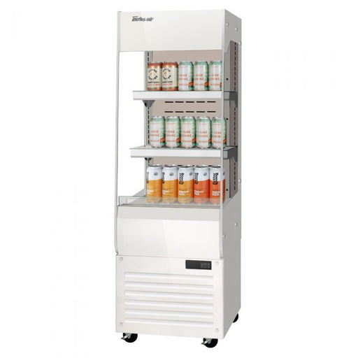 Turbo Air TOM20-60N-W 19 5/8" White Vertical Open Air Cooler – 3 Levels, 115v - Bakery Wholesalers