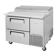 Turbo Air TPR-44SD-D2-N 44" 2 Drawer Pizza Prep Table - Donut-Equipment.com