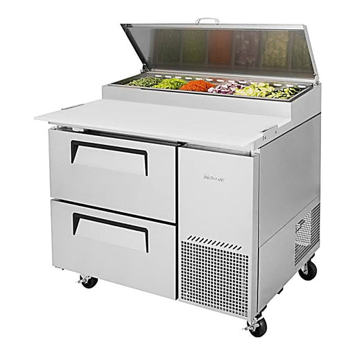 Turbo Air TPR-44SD-D2-N 44" 2 Drawer Pizza Prep Table - Donut-Equipment.com