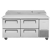 Turbo Air TPR-67SD-D4-N 67" 4 Drawer Pizza Prep Table - Donut-Equipment.com