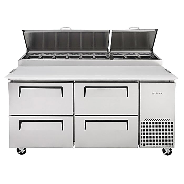 Turbo Air TPR-67SD-D4-N 67" 4 Drawer Pizza Prep Table - Donut-Equipment.com
