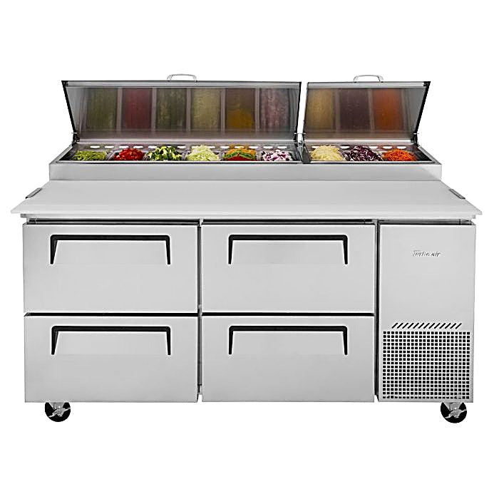 Turbo Air TPR-67SD-D4-N 67" 4 Drawer Pizza Prep Table - Donut-Equipment.com