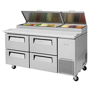 Turbo Air TPR-67SD-D4-N 67" 4 Drawer Pizza Prep Table - Donut-Equipment.com