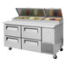 Turbo Air TPR-67SD-D4-N 67" 4 Drawer Pizza Prep Table - Donut-Equipment.com