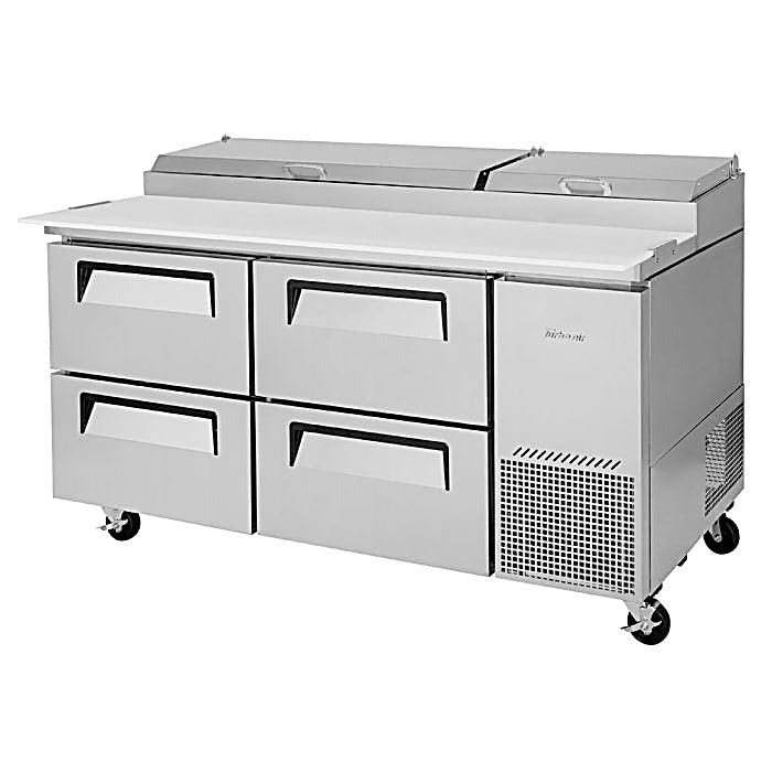 Turbo Air TPR-67SD-D4-N 67" 4 Drawer Pizza Prep Table - Donut-Equipment.com