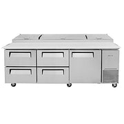 Turbo Air TPR-93SD-D4-N 93" Pizza Prep Table with1 Door and 4 Drawers - Donut-Equipment.com