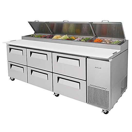 Turbo Air TPR-93SD-D6-N 93" 6 Drawer Pizza Prep Table - Donut-Equipment.com