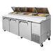 Turbo Air TPR-93SD-N 93" Super Deluxe Refrigerated Pizza Prep Table - Donut-Equipment.com