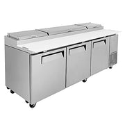 Turbo Air TPR-93SD-N 93" Super Deluxe Refrigerated Pizza Prep Table - Donut-Equipment.com