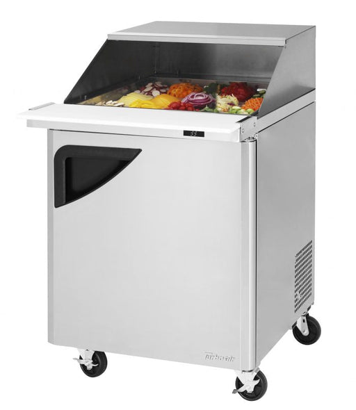 Turbo Air Super Deluxe TST-28SD-12-N-SL 28" 1 Door Mega Top Refrigerated Sandwich Prep Table - Donut-Equipment.com