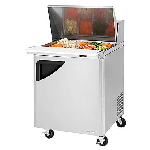 Turbo Air TST-28SD-12-N 28" 1 Door Mega Top Refrigerated Sandwich Prep Table - Donut-Equipment.com