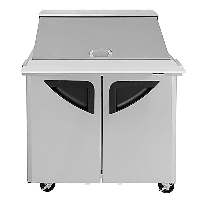 Turbo Air TST-36SD-15-N6 36" 2 Door Mega Top Refrigerated Sandwich Prep Table - Donut-Equipment.com