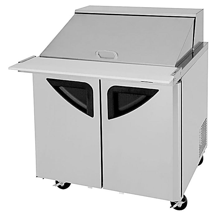 Turbo Air TST-36SD-15-N6 36" 2 Door Mega Top Refrigerated Sandwich Prep Table - Donut-Equipment.com