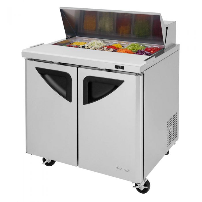 Turbo Air TST-36SD-N6 36" Super Deluxe Sandwich/Salad Prep Table w/ Refrigerated Base - Donut-Equipment.com