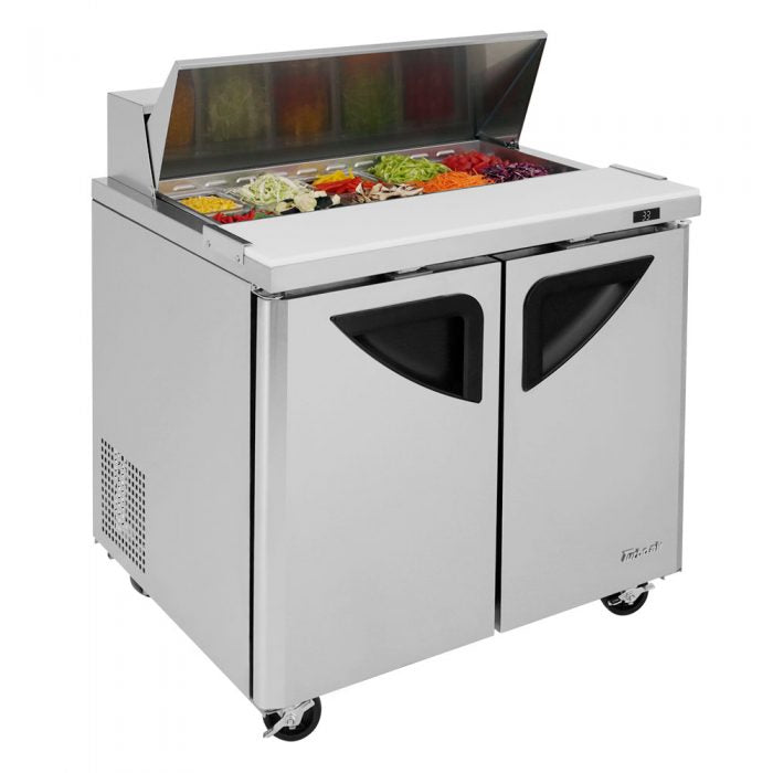 Turbo Air TST-36SD-N6 36" Super Deluxe Sandwich/Salad Prep Table w/ Refrigerated Base - Donut-Equipment.com