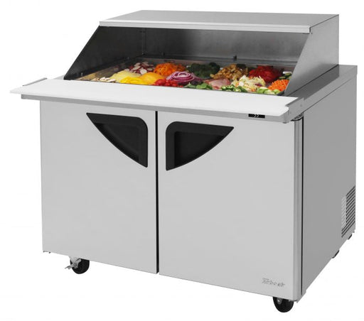 Turbo Air TST-48SD-18-N-SL 48" 2 Door Mega Top Sliding Lid Refrigerated Sandwich Prep Table - Donut-Equipment.com