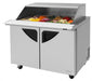Turbo Air TST-48SD-18-N-SL 48" 2 Door Mega Top Sliding Lid Refrigerated Sandwich Prep Table - Donut-Equipment.com