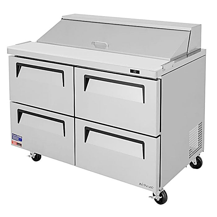 Turbo Air TST-48SD-D4-N 48" 4 Drawer Refrigerated Sandwich Prep Table - Donut-Equipment.com