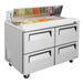 Turbo Air TST-48SD-D4-N 48" 4 Drawer Refrigerated Sandwich Prep Table - Donut-Equipment.com