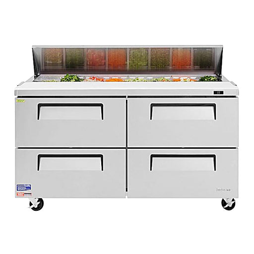 Turbo Air TST-60SD-D4-N 60" 4 Drawer Refrigerated Sandwich Prep Table - Donut-Equipment.com