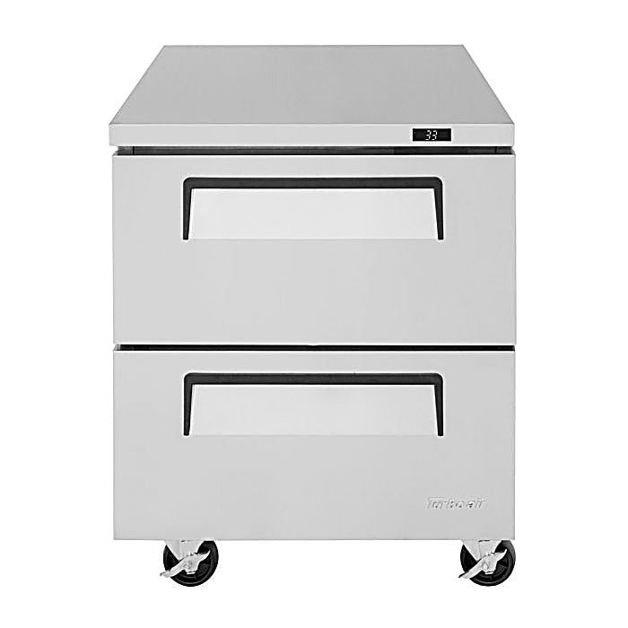 Turbo Air TUR-28SD-D2-N 27 1/2" W Undercounter Refrigerator w/ 1 Section & 2 Drawers - Donut-Equipment.com