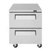 Turbo Air TUR-28SD-D2-N 27 1/2" W Undercounter Refrigerator w/ 1 Section & 2 Drawers - Bakery Wholesalers