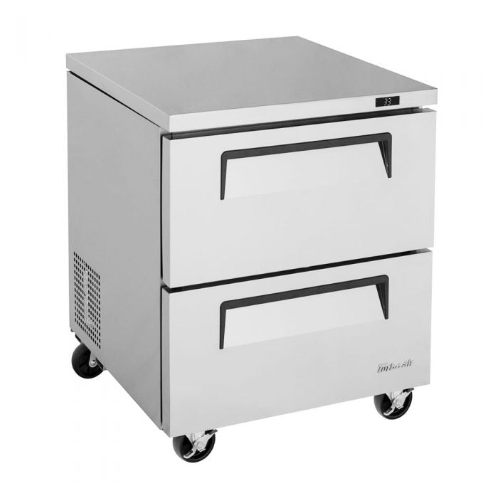 Turbo Air TUR-28SD-D2-N 27 1/2" W Undercounter Refrigerator w/ 1 Section & 2 Drawers - Bakery Wholesalers