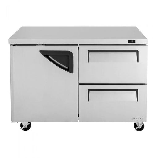 Turbo Air TUR-48SD-D2-N 48 1/4" W Undercounter Refrigerator w/ 2 Sections, 1 Door & 2 Drawers - Bakery Wholesalers