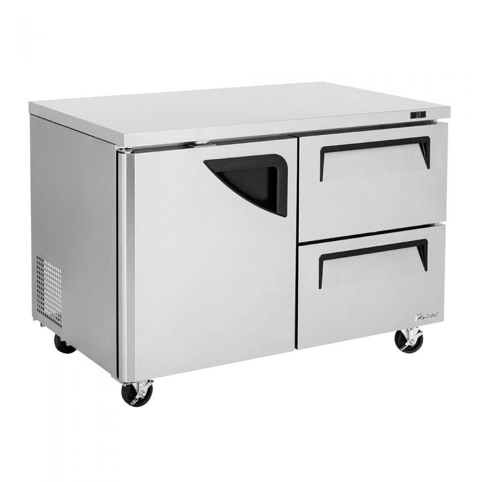 Turbo Air TUR-48SD-D2-N 48 1/4" W Undercounter Refrigerator w/ 2 Sections, 1 Door & 2 Drawers - Bakery Wholesalers