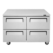 Turbo Air TUR-48SD-D4-N 48 1/4" W Undercounter Refrigerator w/ 2 Sections & 4 Drawers - Donut-Equipment.com
